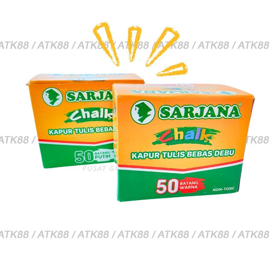 

Terlaris Kapur Papan Tulis Blackboard Sarjana Putih / White Chalk 50Pcs - 1 Box Terpopuler