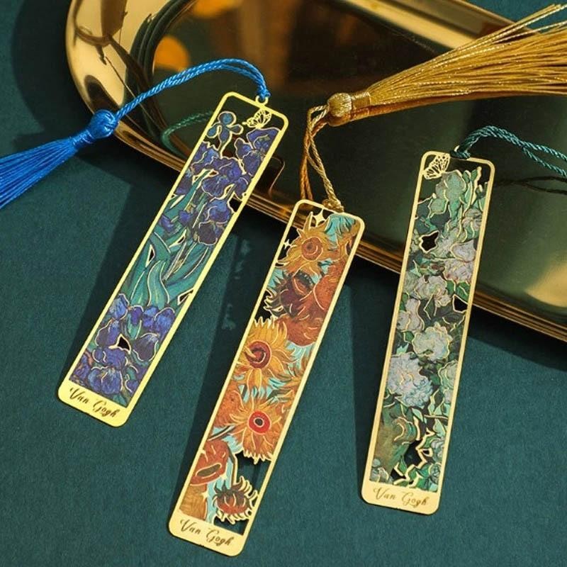 

Penanda Logam Bunga Antik Gaya Cina Bookmarks Penanda Kuningan Lukisan Terkenal Retro Kreatif Batasan Buku Pembatas Nove