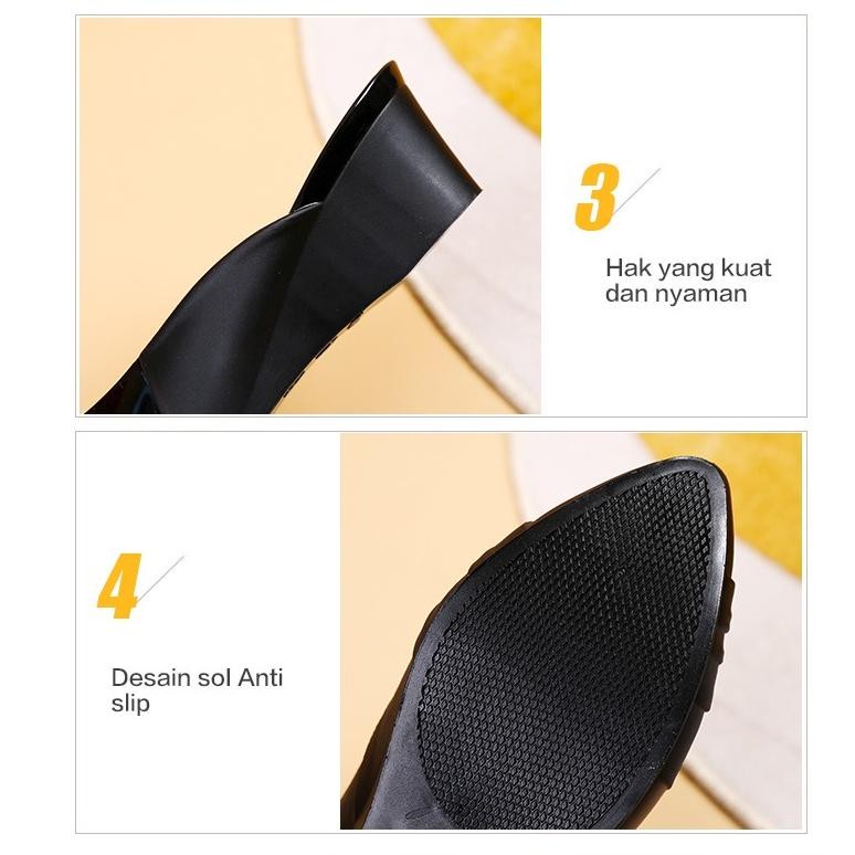 Original Sepatu Slip On Wanita Wonderly A910-3 Pvc Ringan