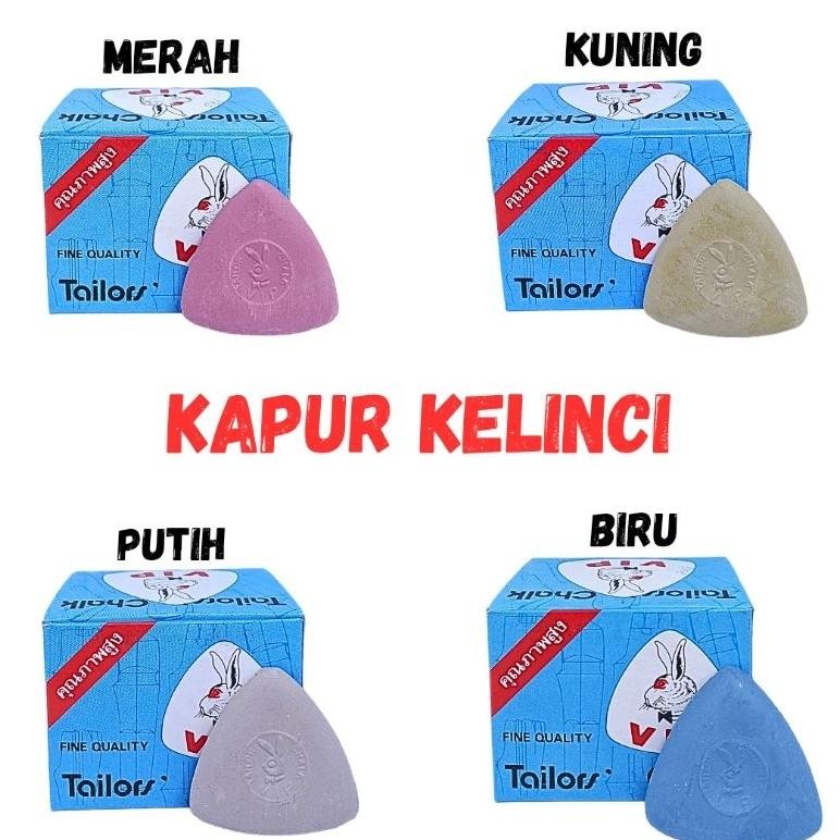 Promo Kapur Warna Menggambar Penanda Pola Jahit Bahan Kain Tailor Chalk Segitiga Cap Ducken - Kelinc