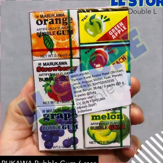 

Maruawa Bubble Gum Jepang Raa Buah 366 Gram