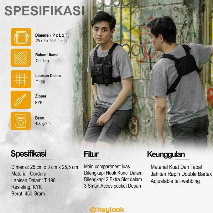 Promo !!! Chest Bag Pria Tas Dada Cowok Chestbag Chest Rig Bag Tas Dada Premium