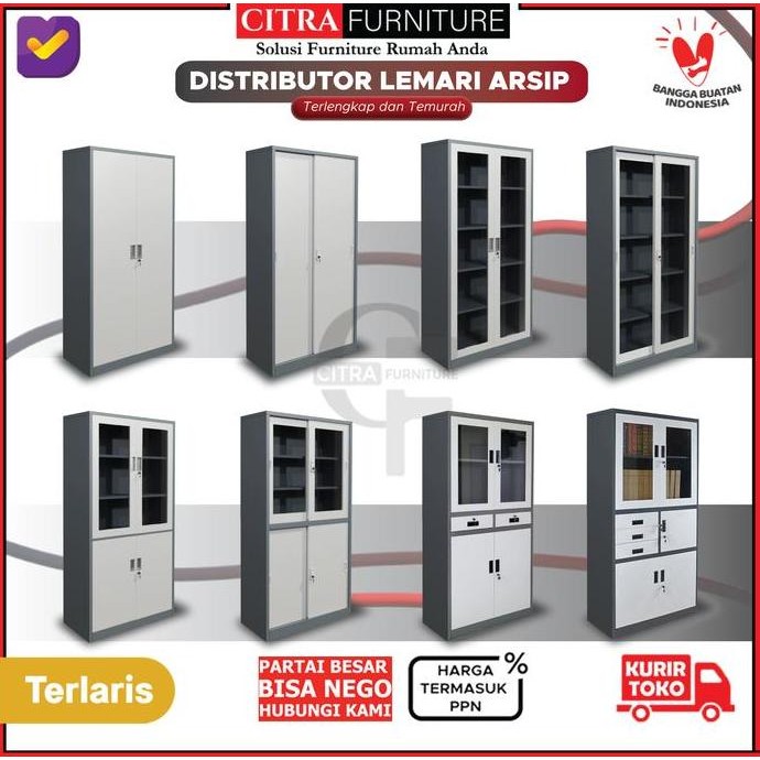 

HRG DISKON Lemari Arsip Besi Kantor|Filling Kabinet Loker|Locker Karyawan|Sliding