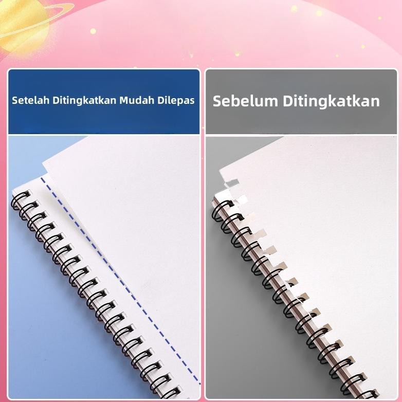 

Praktis Drawing Book / Buku Gambar Ring A4 Karakter Buku Gambar Anak Sketchbook A4 Drawing Book Astronot Jilid Spiral Kertas Tebal 30 Lembar