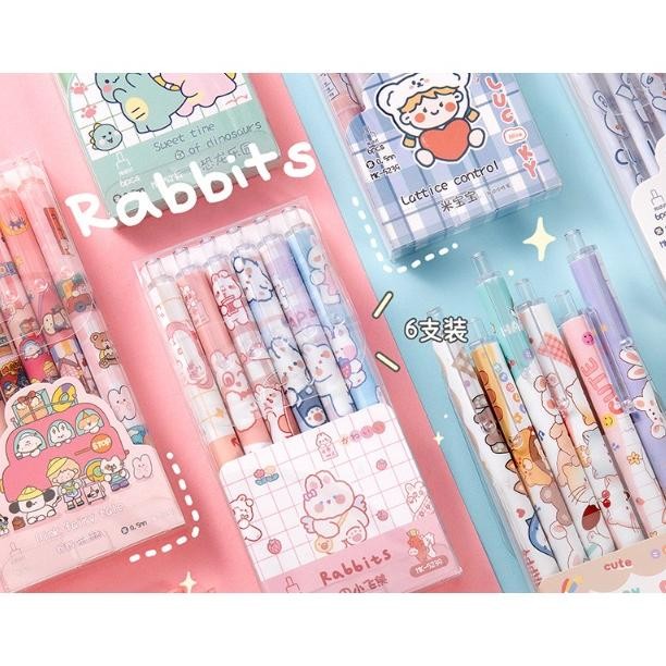 

Tersedia Sekarang Set Pulpen Pen Gel 6 Pc / Mekanik Motif Cartoon / Pulpen Gel Mekanik Lucu / Pulpen Aesthetic