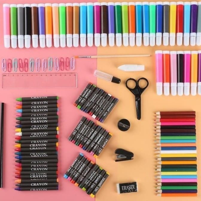 

Simplicity Art Set Anak 150 Pcs Spidol Crayon Set Menggambar