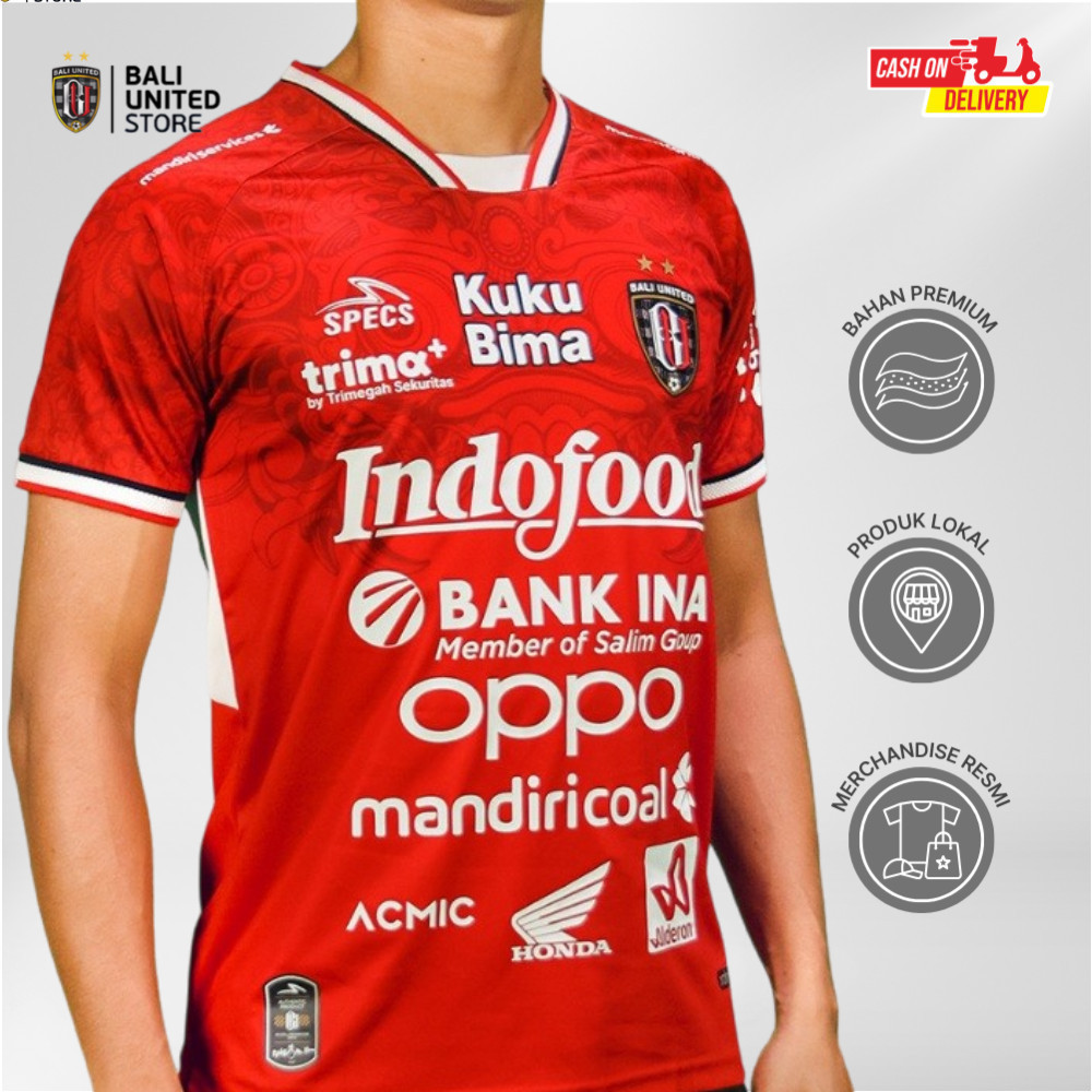 【FREE KEYCHAIN】BALI UNITED Jersey Player Issue Bali United FC - Home Official Jersey 2024 Original M