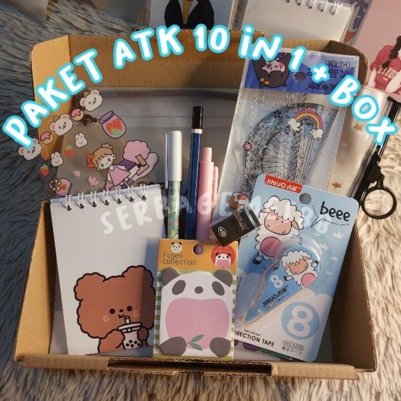 

Bermutu Serbagemes88 - Set Alat Tulis 10 In 1 Lengkap / Stationery Untuk Hadiah / Hampers Kado Gift / Paket Alat Tulis / Alat Tulis Paket / Sekolah / Stationery Set Aesthetic