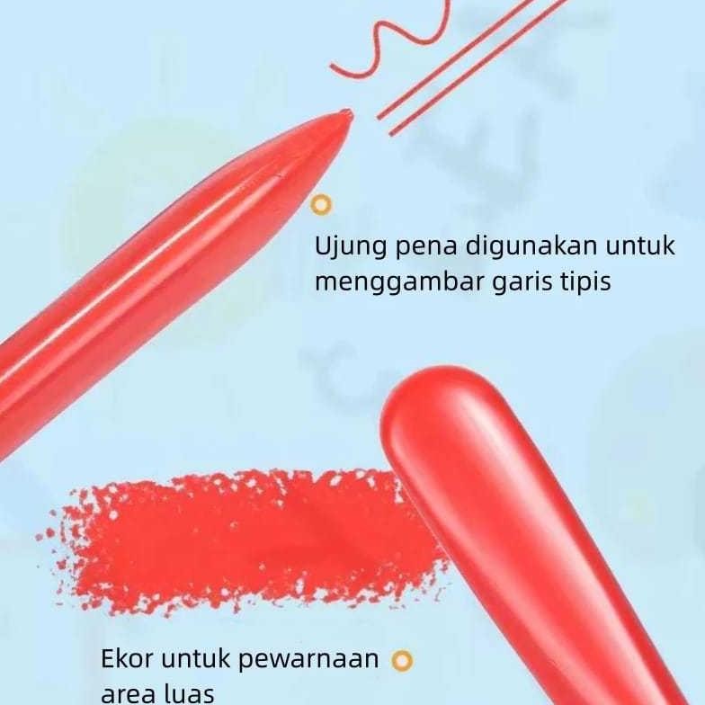 

Momen Spesial Crayon Set Viral Anak Anti Air | Anti Patah Isi 12-36 Pcs