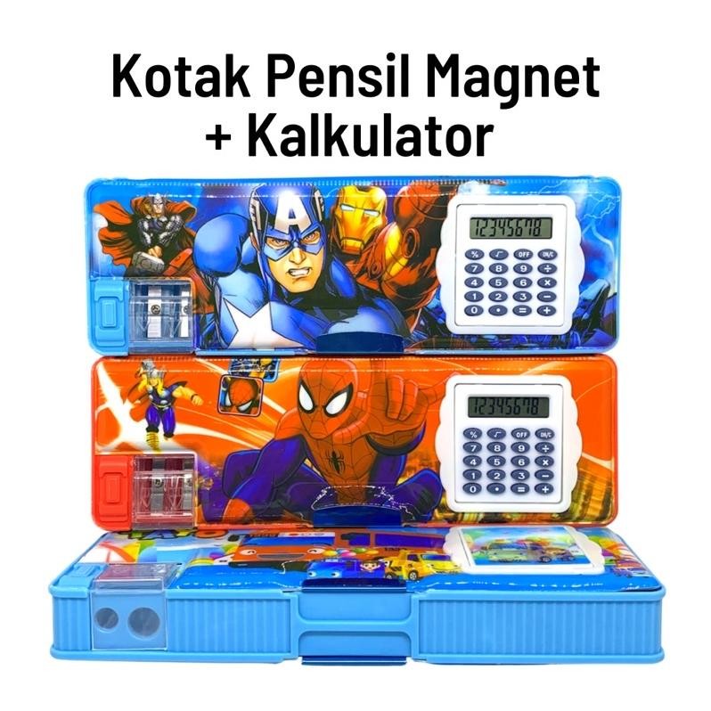 

Berkualitas Kotak Pensil Magnet + Kalkulator Fancy Karakter