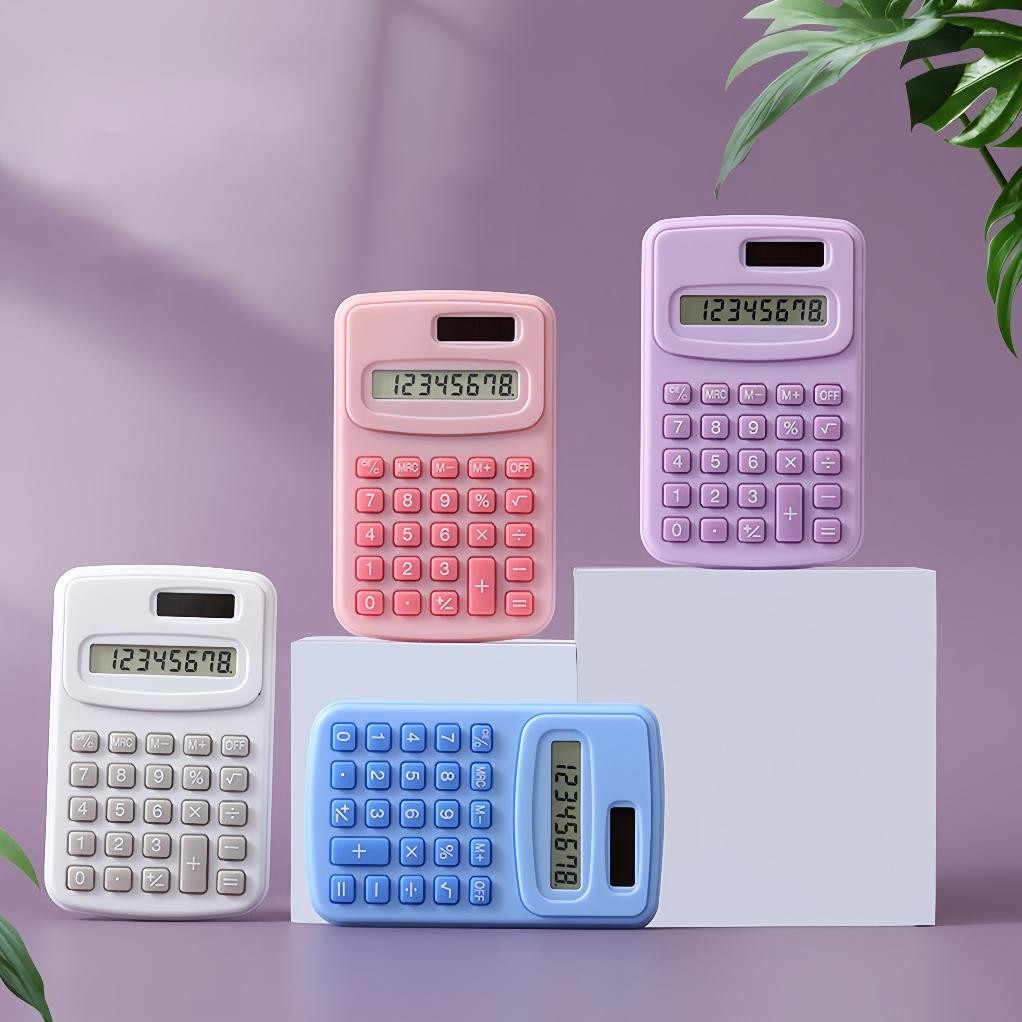 

Inovasi Kalkulator Mini 8 Digit, Ukuran Saku, Warna-Warna Lucu