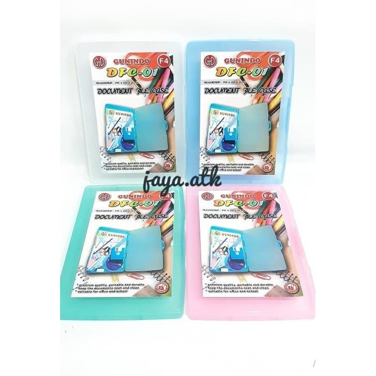 

HOT PROMO MAP PLASTIK FOLIO F4 TAS TENTENG FILE CASE DOKUMEN DFC-001 GUNINDO