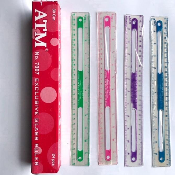 

Diskon Penggaris Atm 30 Cm Plastik Mika Isi 1 Box 24 Pcs / Penggaris Atm Bening Murah