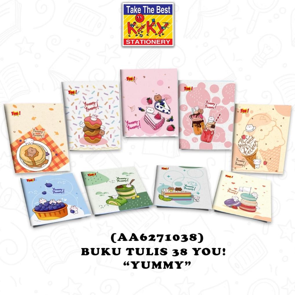 

Free Ongkir 1 Pack / 10 Pcs Buku Tulis Murah You By Kiky Isi 38 Lembar
