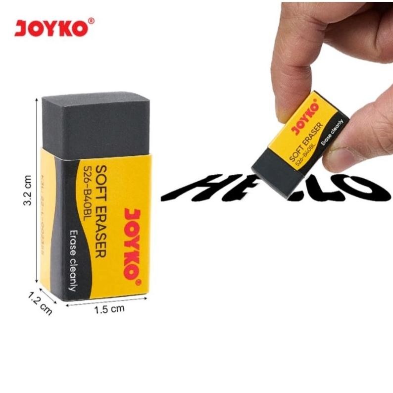

Wajib Miliki ( 10 Pcs ) Penghapus Joyko / Eraser Joyko B40L / Eraser 526 B40P Hitam+Putih