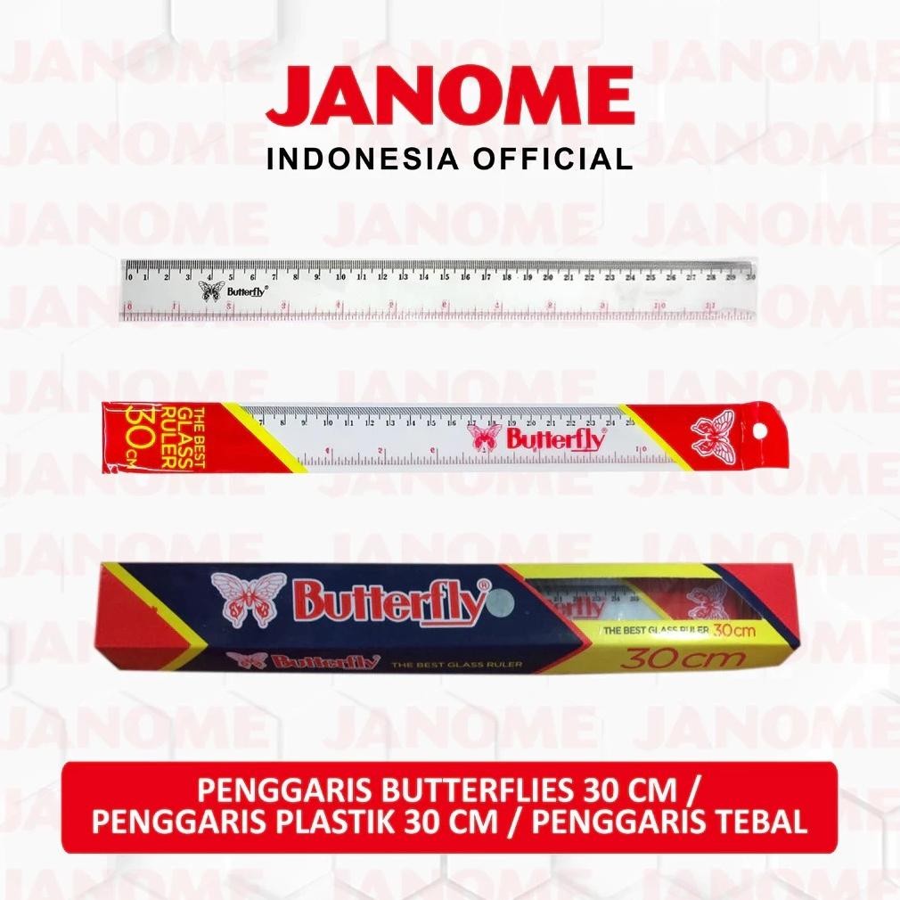 

Desain Elegan Bella 12Pcs Penggaris 30Cm Butterfly / Safari Plastik Mika