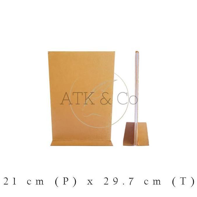 

JUAL Stand Acrylic A4 Display Harga Menu Brosur Akrilik Tent Sign Holder