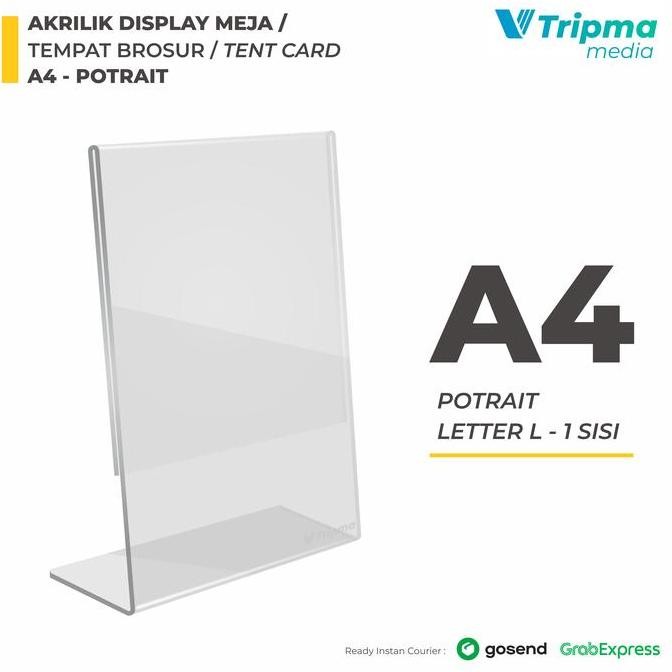 

HARGA DISKON Akrilik Tempat Brosur/ Tent Card / Akrilik Display Meja Ukuran A4