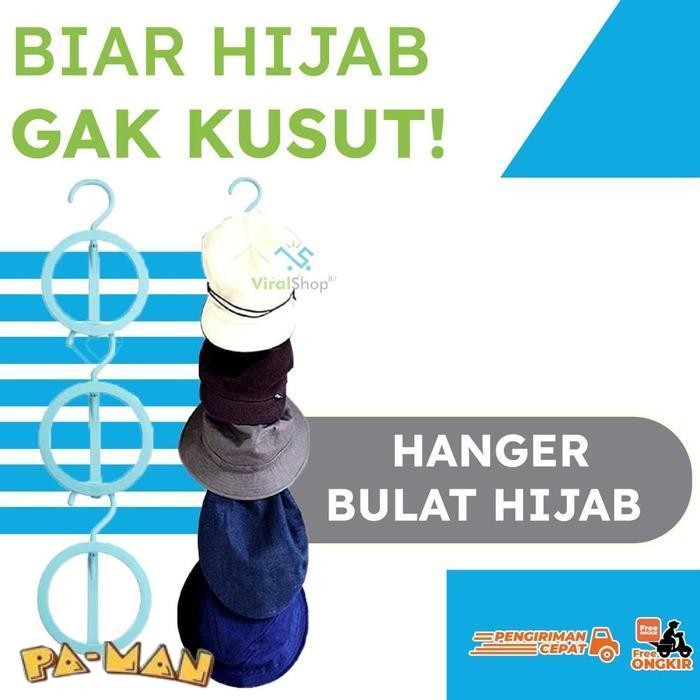 NEW HANGER BULAT HANGER JILBAB HIJAB SYAL DASI TOPI GANTUNGAN DISPLAY