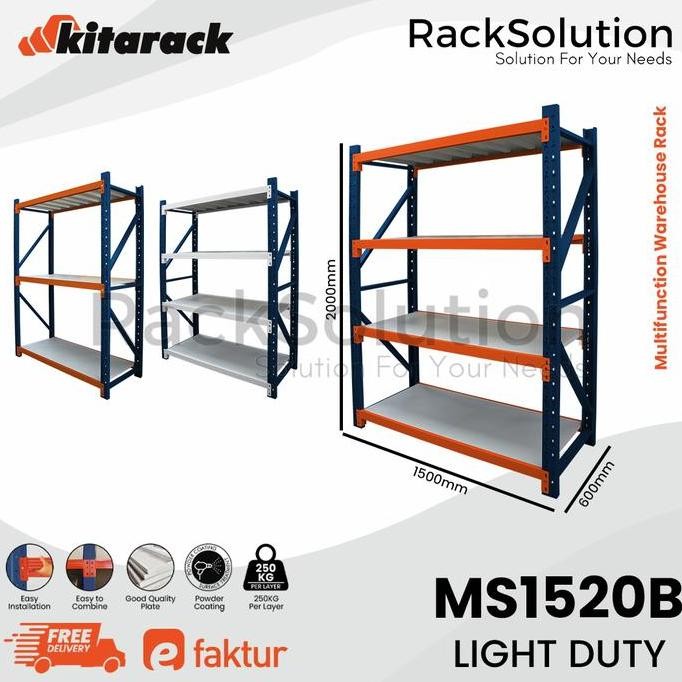 

HOT PROMO KITARACK MS1520 STARTER Rack Gudang 2 Meter Multifungsi P. 1.5 Meter