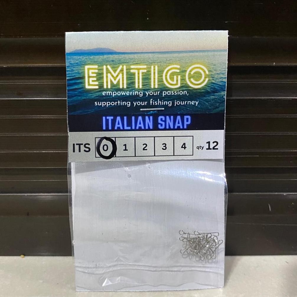 Promo Peniti Pelampung Pancing Italian Snap Emtigo Size 0 - 3 Kualitas Tertinggi