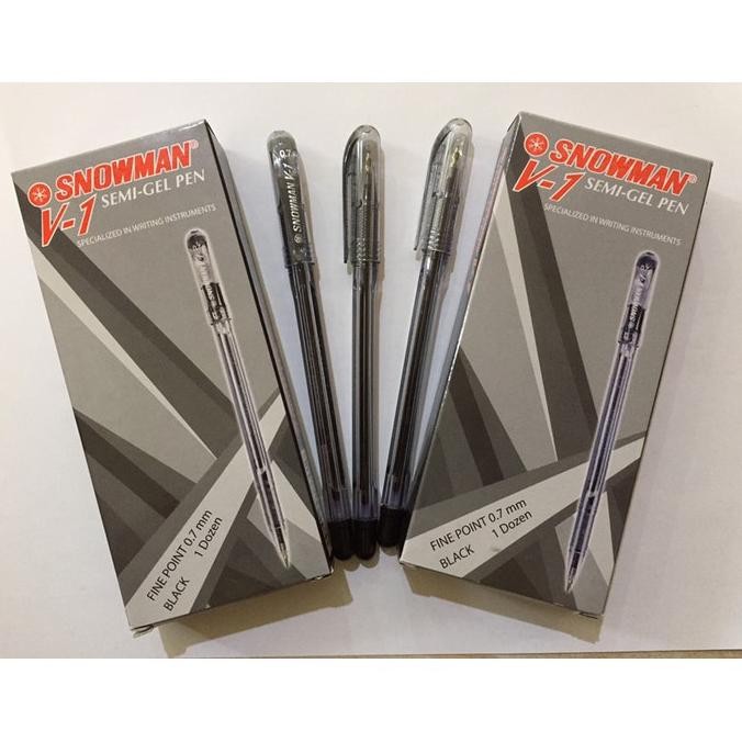

Termurah (12Pc) Pen / Pulpen Snowman V1 Medium 1.0 Mm