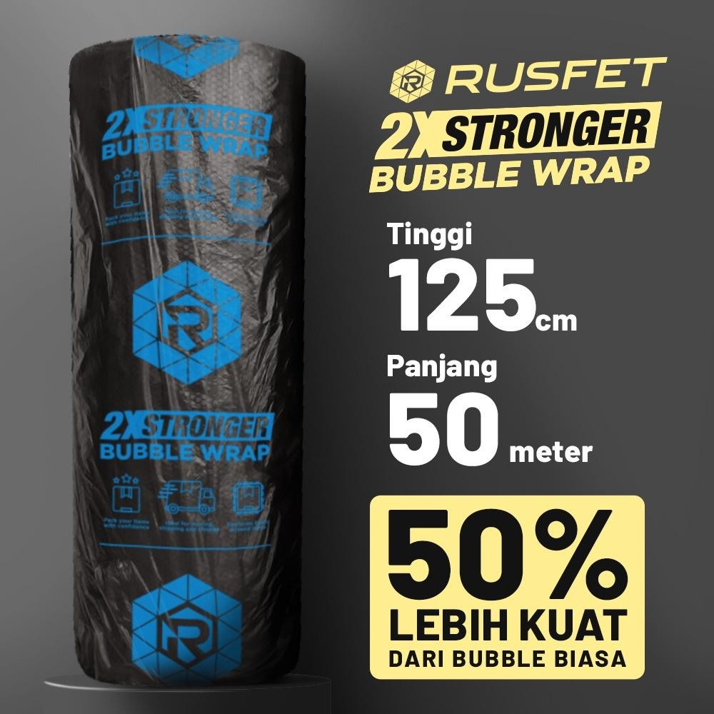 

Bubble Wrap Rusfet Hitam 60Cm X 50M Tebal Plastik Bubblewrap Roll