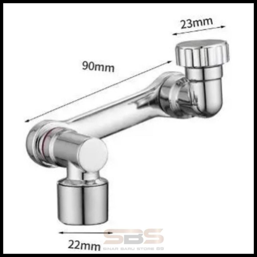 AERATOR KERAN WASTAFEL EXTENDER 1080 DERAJAT PUTARAN LENGAN ROBOTIK
