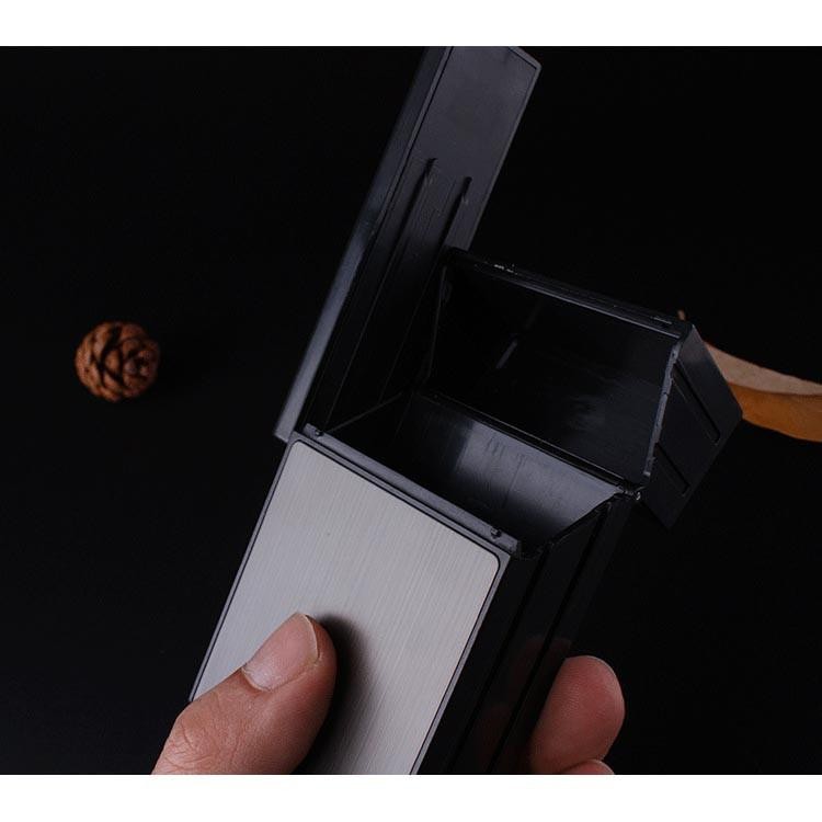 Tempat Bungkus Rokok 20 Slot Dengan Korek Elektrik Removable 2 In 1 Aluminium Case With Usb Lighter