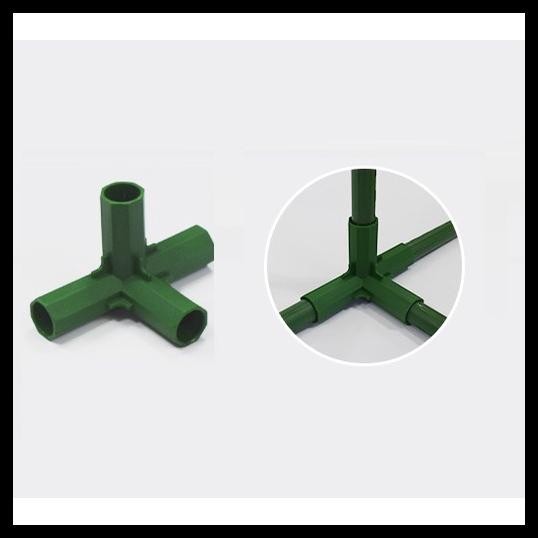 KONEKTOR RANGKA RUMAH KACA KONEKTOR SUDUT 4 ARAH AJIR 11MM GREEN HOUSE