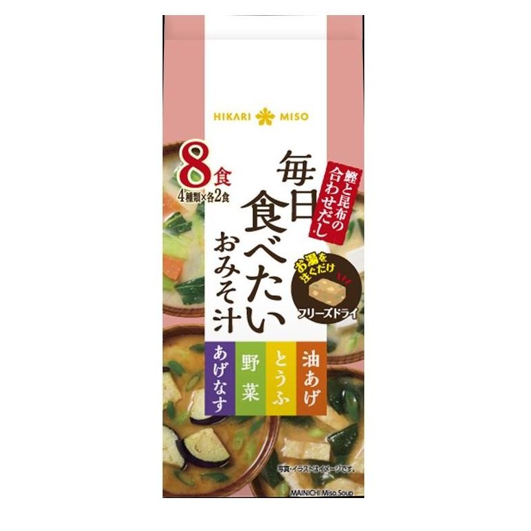 

monggo] Hikari Miso Mainichi Tabetai Omososhiru / Miso Soup Instant 65GR