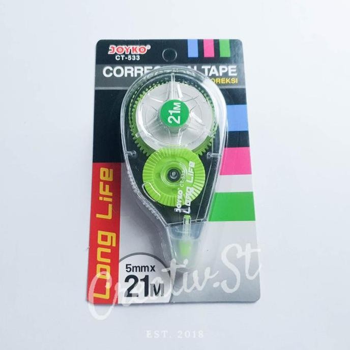 

New Collection !!! Joyko Tip-Ex Kertas Correction Tape Ct-533 Long Life 21 M