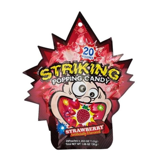 

$$$$] striking popping candy strawberry/blueberry/Permen Meledak Di Mulut 20 pouches