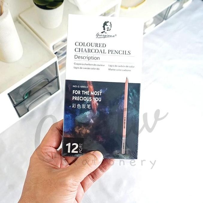 

Segera Miliki !!! Giorgione Coloured Charcoal Pencil Pensil Arang Warna Sketsa Berwarna 12 Pcs G-09812