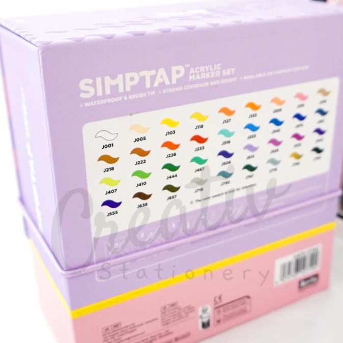 

New Collection !!! Arrtx Spidol Akrilik Kreasi 36 Warna Simptap Acrylic Marker Saturated Colors