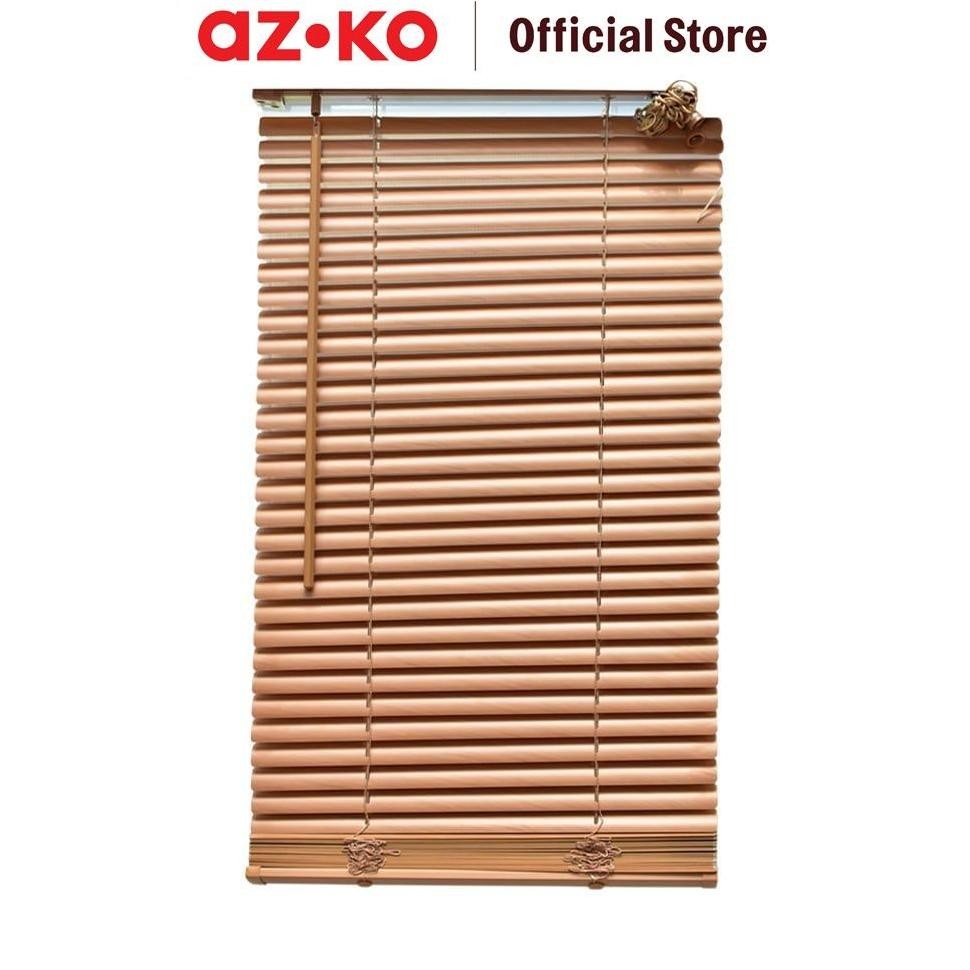 AZKO FORHOM 120X220 CM VENETIAN BLINDS 25 MM - COKELAT DEKORASI INTERIOR PENUTUP JENDELA ROLLER BLIN