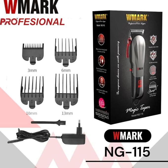 Murah Wmark Profesional Clipper Wmark Ng-115 Cordless Mesin Cukur Wmark 115