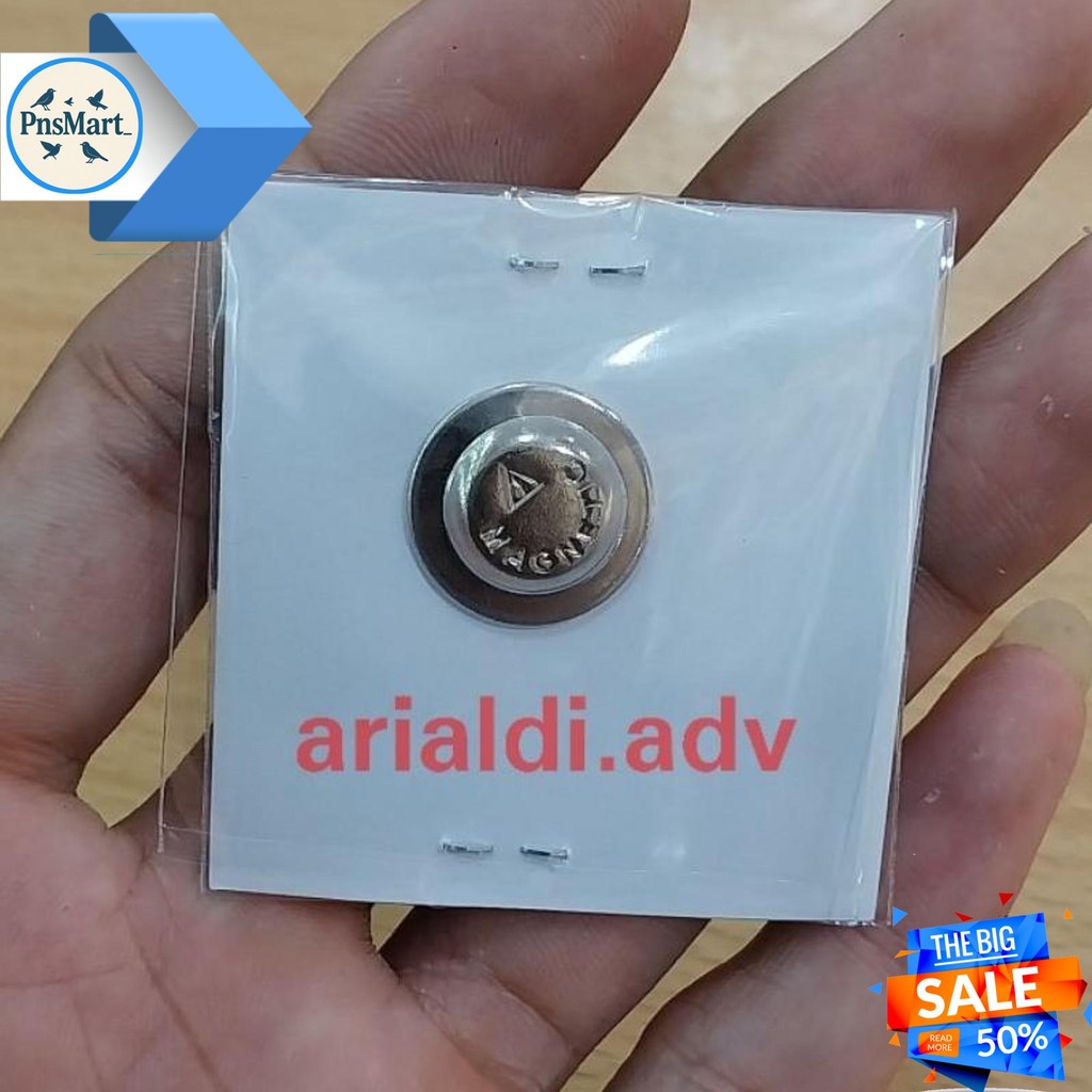 PIN KORPRI ECHING BOLONG SILVER PIN KORPRI BOBOK KERANCANG SILVER MAGNET