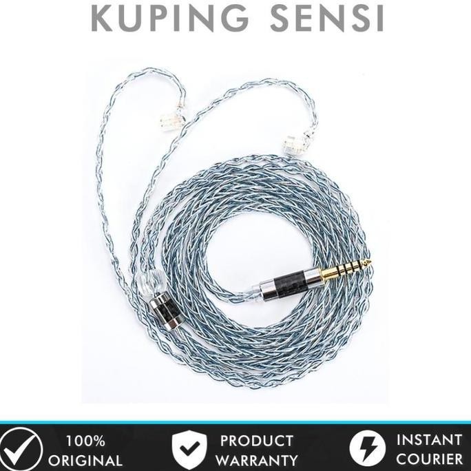 XINHS Rainbow Blue 4.4mm Silver Plated Copper Upgrade Cable for IEM