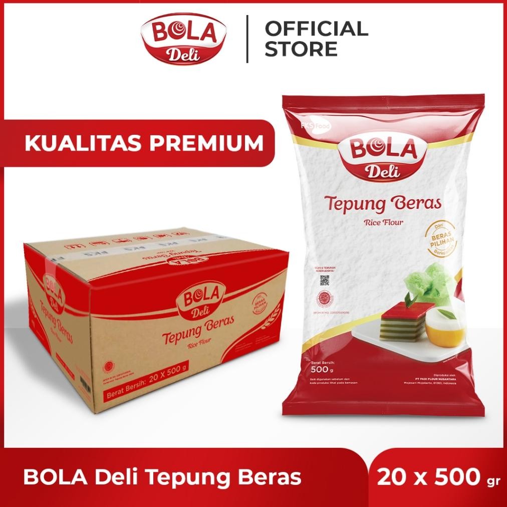 

READY STOCK BOLA Deli Tepung Beras 500 gr Karton