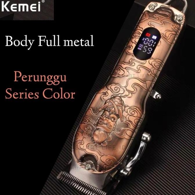 Grosir Alat Cukur Rambut Kemei Km-3705 Hair Clipper Digital Rpm Metal Km 3705