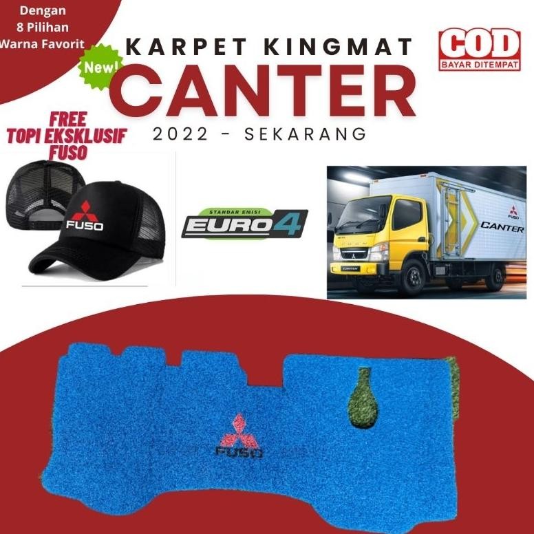NEW Bonus Topi  Karpet Mie untuk Truk Canter, Karpet mobil Canter dengan Logo Tiga Berlian Presisi M
