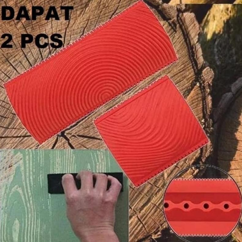 NEW wood graining cat motif kuas karet cat motif kayu alat pembuat motif cat kayu kuas cat