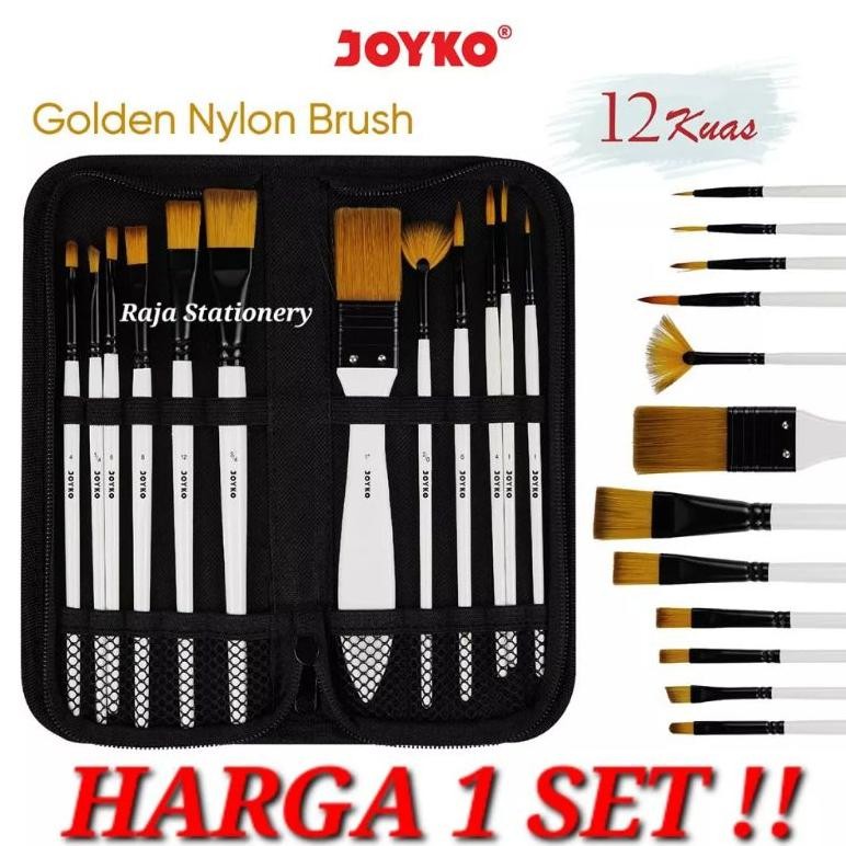 

NEW!!! (PERSET) Joyko Art Brush SET / Set Kuas Lukis Cat Acrylic Watercolour BRS-18
