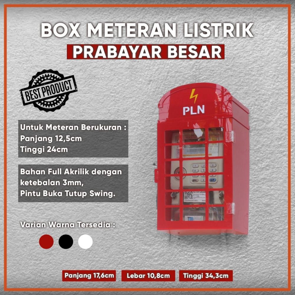 NEW Box Meteran Listrik PLN Akrilik Prabayar Besar
