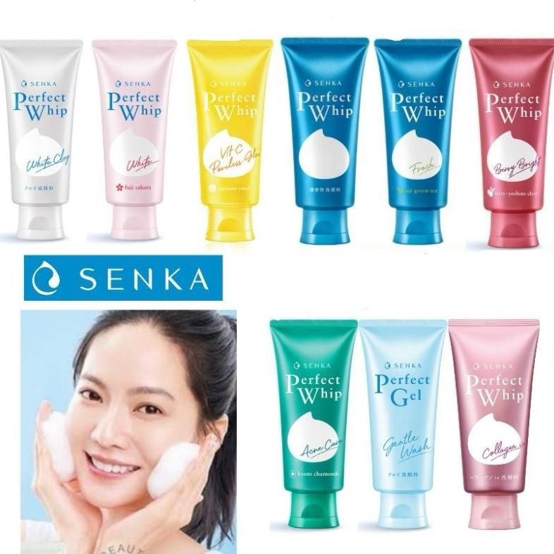 [READY] Senka Perfect Whip Facial Foam 50gr 100gr 120gr | Perfect Whip All Varian | Acne | Berry Bri