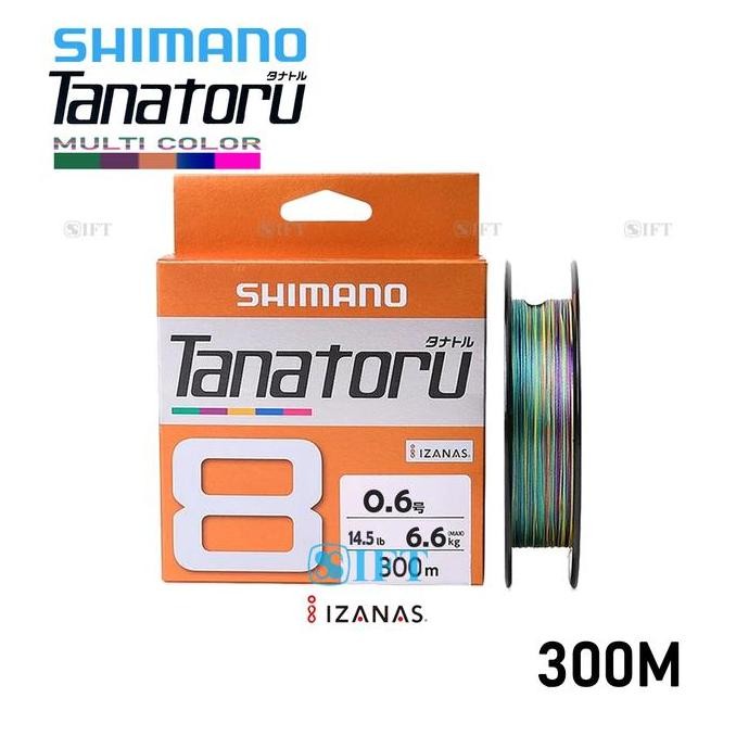 Senar Pe Shimano Tanatoru 8 300M | Made In Japan | Multicolor
