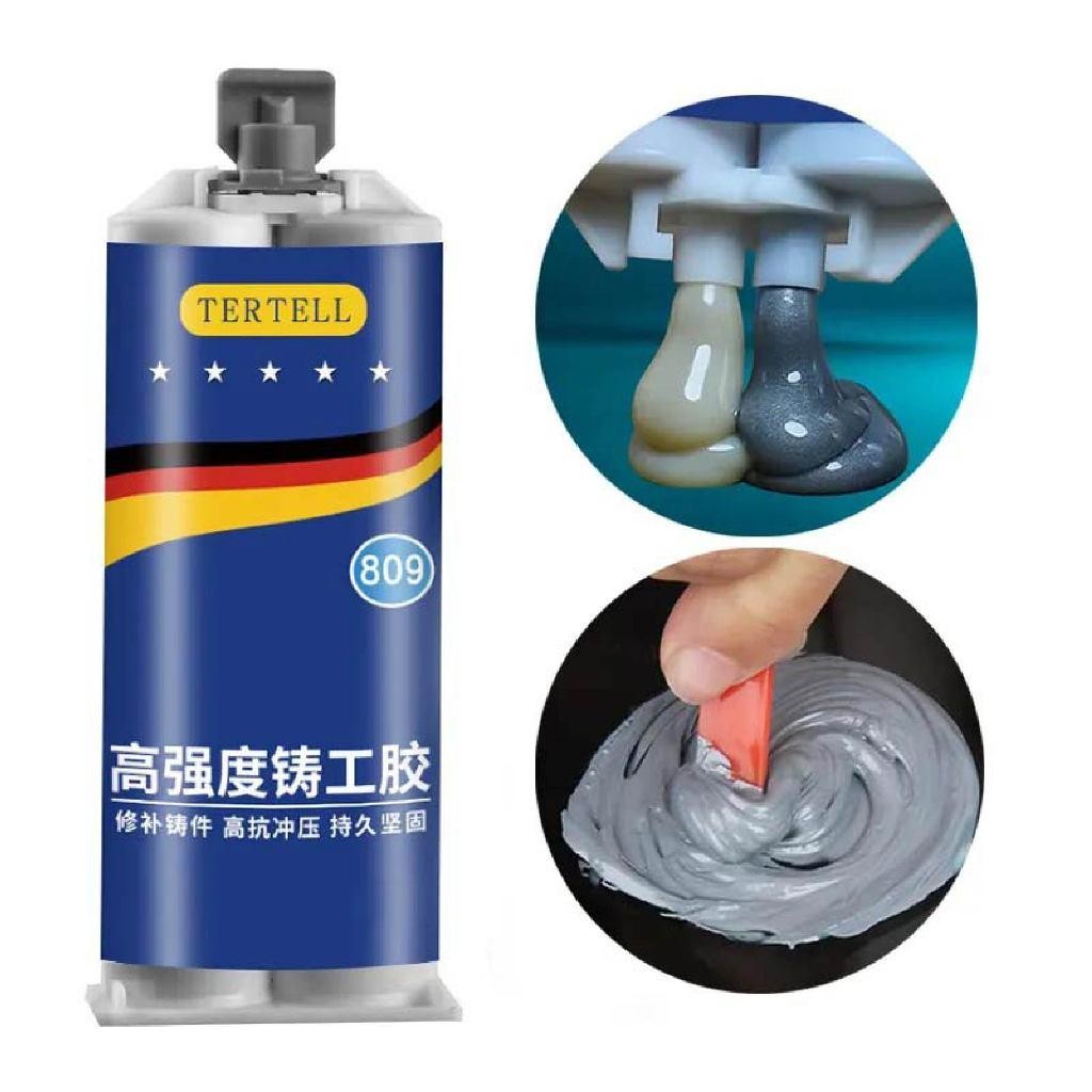 Metal Casting Glue Anti Bocor Epoxy Kuat Lem Perekat Lem Besi Ab 100/200G Tertell Lem Ab