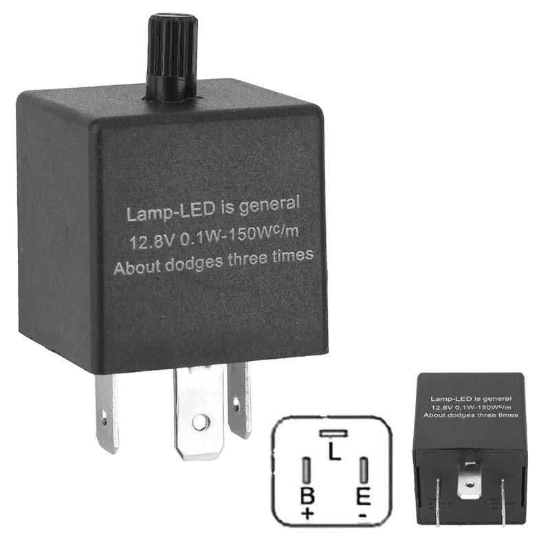 Relay Flasher Mobil /3-Pin Adjustable Flasher Lampu Sein/Flasher Sen/Adjustable Flasher Lampu Sein