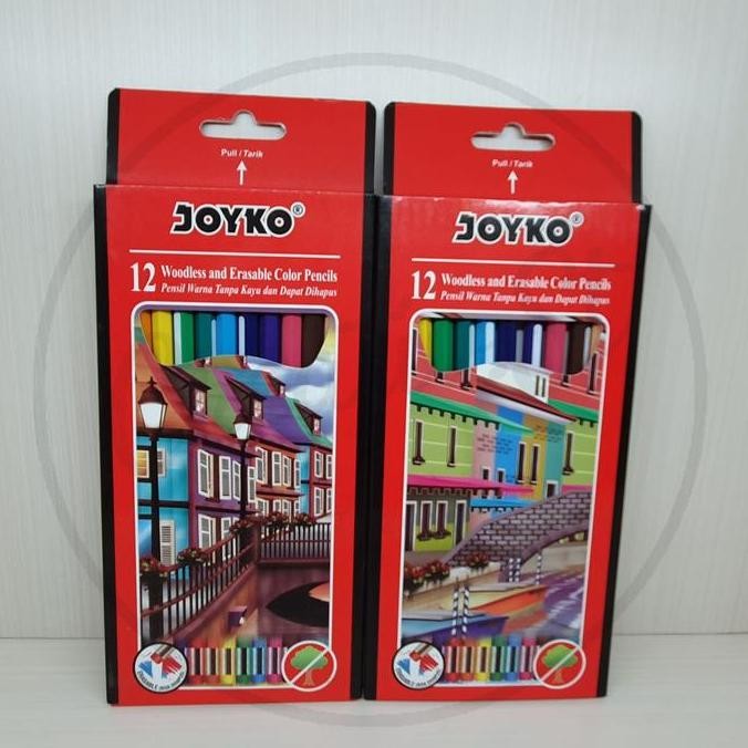 

Terlengkap !!! Joyko Pensil Warna + Penghapus 12 Warna Panjang Color Pencil Cp-109
